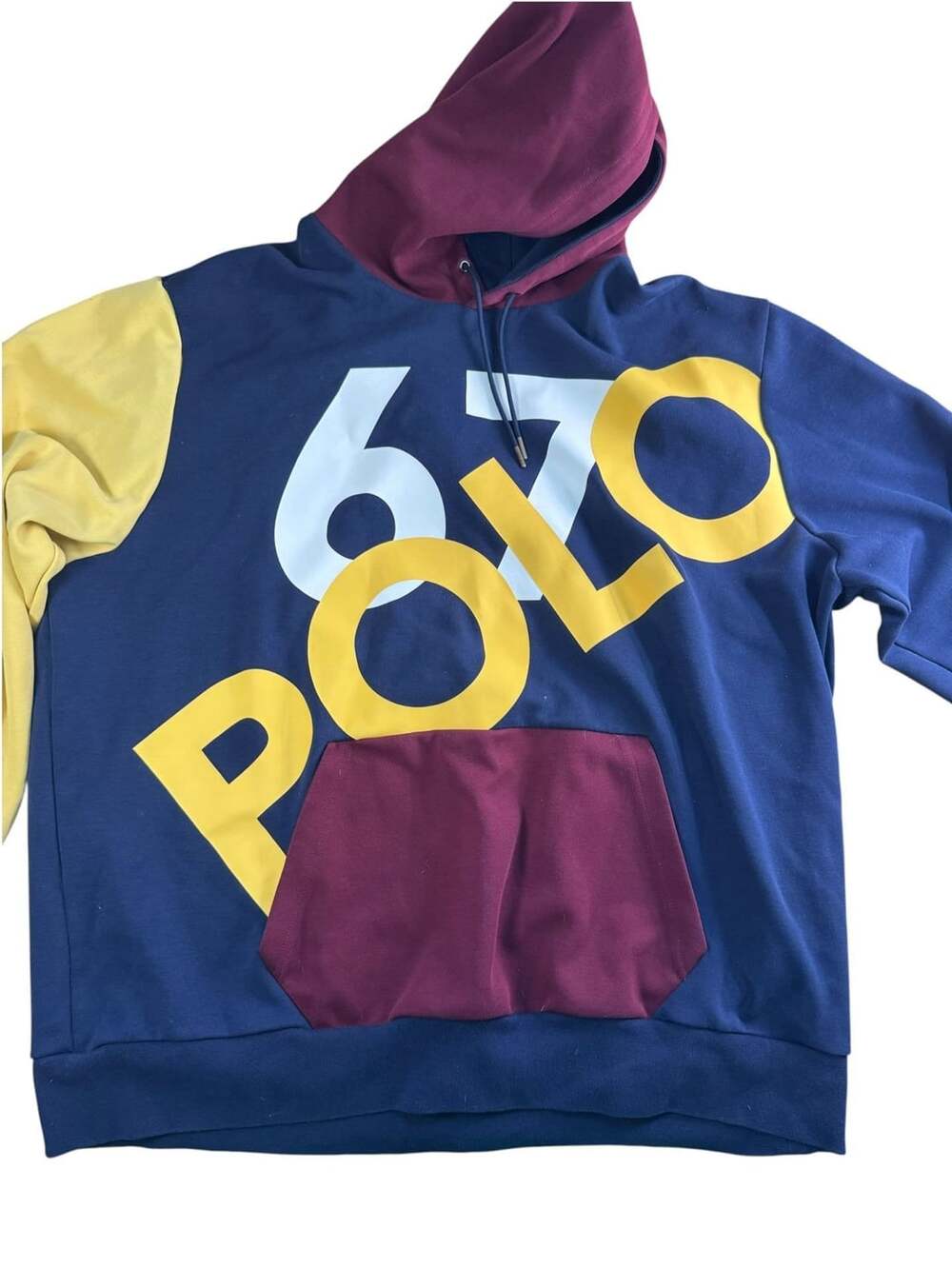Polo Sport Ralph Lauren Hoodie Size XXL Colorblock 67 Graphic Pullover